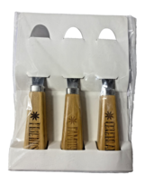BNIP The Pampered Chef Set of 3 Friends Family Celebrate Bamboo Cheese Spreaders - £9.59 GBP