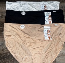 Jockey ~ 3-Pair Women&#39;s Brief Underwear Panties Modal Blend ~ 3XL/10 - £17.32 GBP