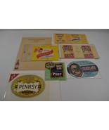 Vintage Product Labels Golden Shore Clams Pattie Salmon Pennsy Coca Cola... - £22.73 GBP