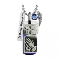 Praying Cobalt Bottle Ash Urn - Love Charms™ Option - £24.01 GBP