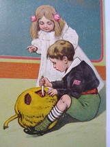 Vintage Halloween Postcard Paul Finkenrath Series 778 Boy &amp; Girl Unused Original - £79.56 GBP