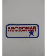 Vintage Micronar Red White &amp; Blue 1.75&quot; x 4.5&quot; Patch - £3.80 GBP