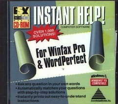 Instant Help! Winfax Pro &amp; WordPerfect CD-ROM for Windows - NEW in JC - $3.98