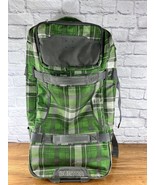 Burton Wheelie Bag 29L Travel Gear Roller Luggage Suitcase Green Plaid - $75.99