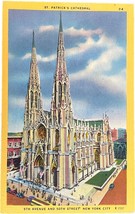 St. Patrick&#39;s Cathedral, New York City, vintage postcard - £9.43 GBP