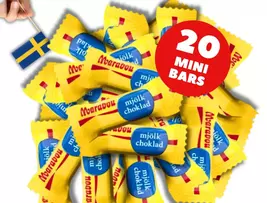 20 Pcs Marabou Chocolate Mini Bars, Swedish Chocolate, Milk Chocolate Sw... - $7.82