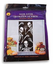 Halloween Three Spooky Skeletons Door Cover - 30 x 72 Inches - £5.53 GBP