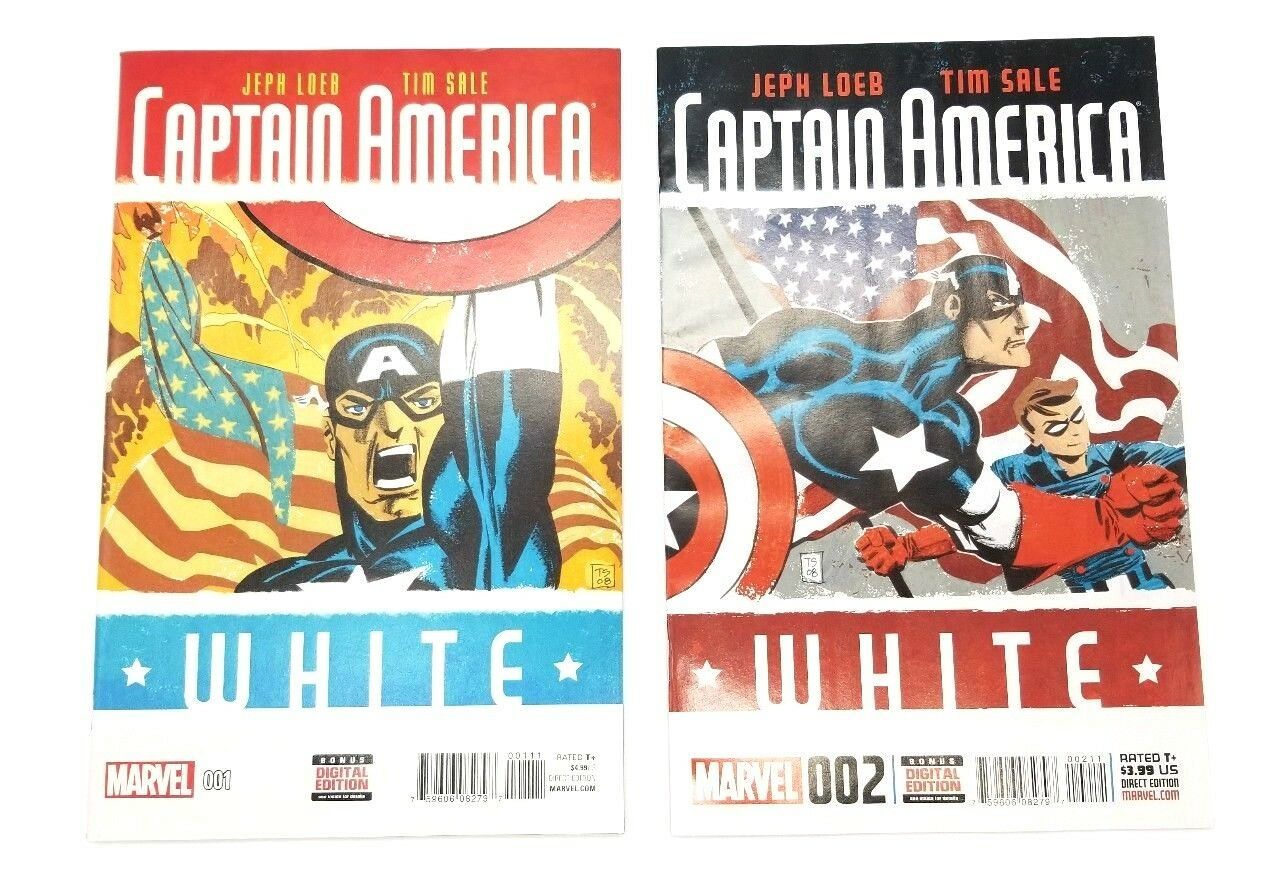 Captain America White 1 & 2 November 2015 Marvel Comics Jeph Loeb Tim Sale - £7.80 GBP