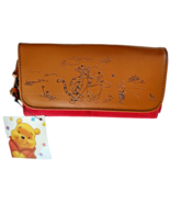NWT Vintage Disney Winnie The Pooh Leather Wallet  rednew with tag - £19.79 GBP