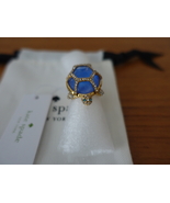 KATE SPADE NEW YORK GOLD PARADISE FOUND ROYAL BLUE TURTLE RING. SIZE 8, NWT - £59.76 GBP