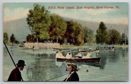 North Warren PA Picnic Islands At State Hospital For Insane Postcard E43 - £11.18 GBP