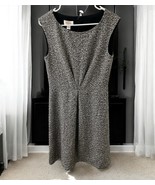NWT Talbots Black Grey White Tweed Dress Sleeveless Size 6-(missing belt) - $94.04