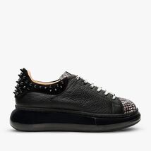 The Venezia Black Leather Women Sneaker image 1
