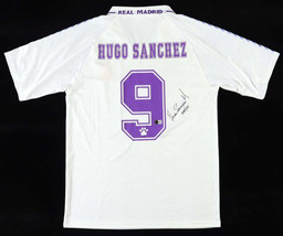 Hugo Sanchez Signed Real Madrid Jersey Inscribed &quot;Sep/24&quot; (Beckett) - £231.62 GBP