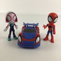 Marvel Spidey &amp; His Amazing Friends Web Crawler Vehicle Figures Ghost Spider Lot - $20.16