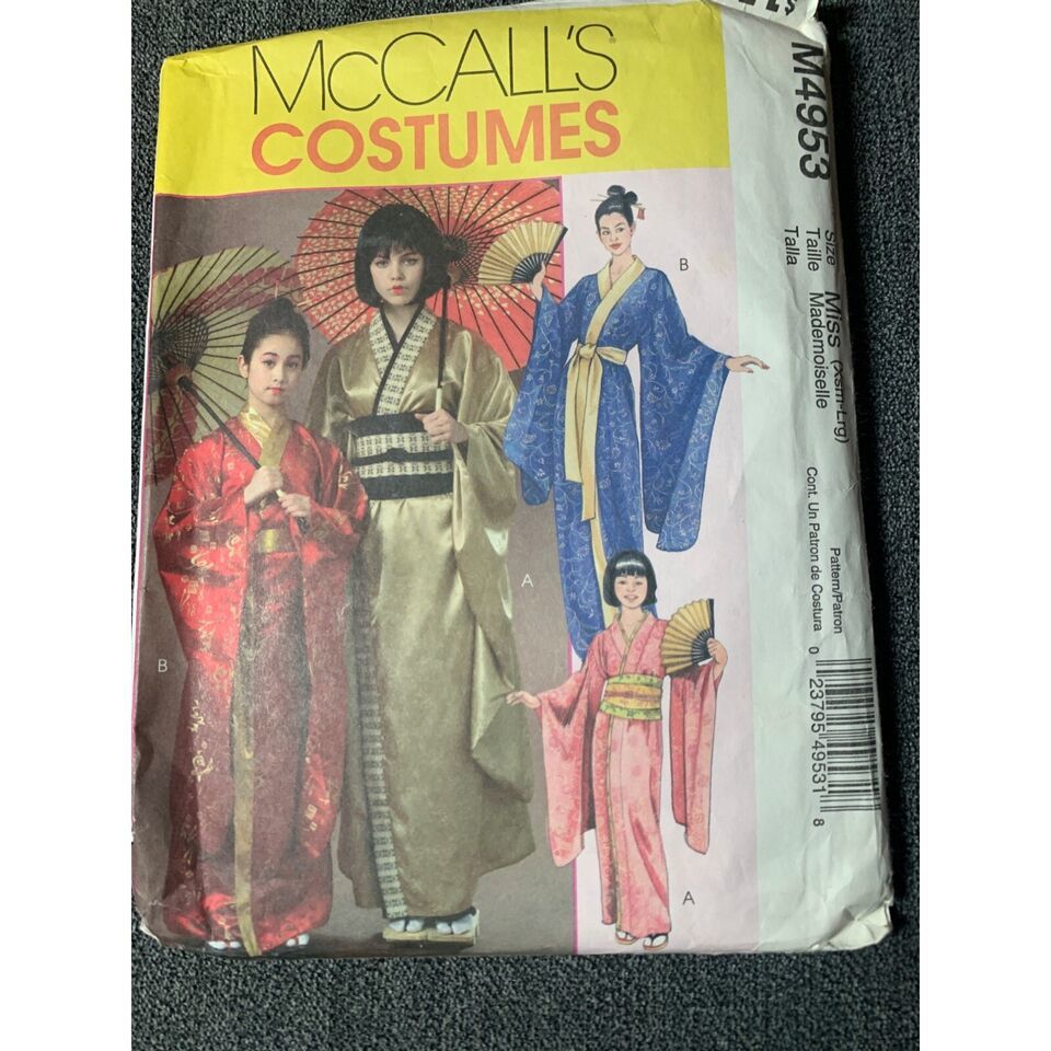 McCall's Kimonos Misses Girls Sewing Pattern sz xsmall - Lrg M4953 - uncut - $10.88
