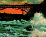 Niagara Falls New York NY Whirlpool Rapids Grand Trunk Bridge Vtg Postca... - $4.90