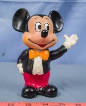 Vintage Disney Mickey Mouse Vinile Plastica Banca Dq - £44.98 GBP
