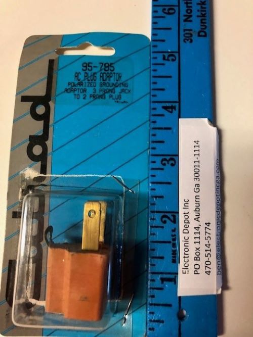 95-795 ac plug adapter polarized grounding 3 prong jack  - $4.97