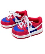 Nike Force 1 Toddler Shoes Size 5c Red White Blue Suede Swoosh 598730-826 - £26.06 GBP