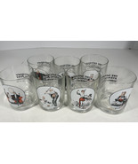 Lot of 7 Norman Rockwell The Saturday Evening Post Whiskey Bar Glasses Vintage - $34.20
