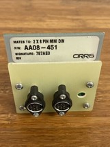 Cirris Systems AA08-451 2x8 Pin Mini Din Continuity Tester Adapter Board JD - $34.65