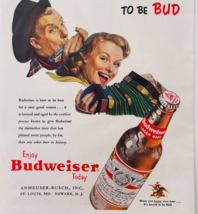 1953 Budweiser Lager Beer Advertisement Vintage Brewery Anheuser Busch F15S - $24.99