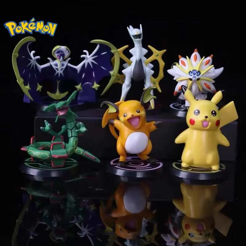 6Pcs/Set Pokemon Pikachu Anime Figures Toys Mew Mewtwo Raichu Charizard - £22.22 GBP