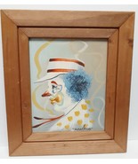 CLOWN Original Oil Painting on Canvas Signed JENKINS Framed Circus VINTAGE - £76.60 GBP