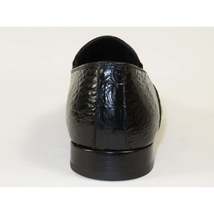 Men's GENIO Genuine Crocodile Embossed Leather Shoes Turkey 120371618 Black image 5