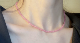 crystal beaded necklace female summer collarbone chain niche design sense - $19.80