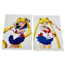 Sailor Moon Jigsaw Tray Puzzles Lot 2 Cardboard Vintage - £24.28 GBP