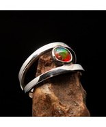 Excellent crafted Women's Gemstone Ring multicolor Opal Sterling Silver Size 7 - $70.00
