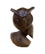 Ironwood Owl Small Hand Carved 3” Tall Vintage Big Eyes - $304.68 MXN