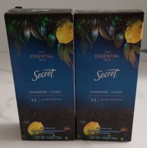 2x Secret Antiperspirant with Essential Oil Cedarwood + Citrus 2.6 OZ EXP 01/22 - £32.20 GBP
