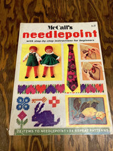 McCall&#39;s needlepoint step by step instructions vintage needlepoint patte... - $19.75