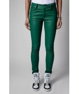 Zadig &amp; Voltaire Phlame Crinkle Leather Pants Stretch Buisson  $898, Sz ... - $385.88 CAD