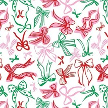 Pink &amp; Red Bows Christmas Holiday Gift Tissue Paper, Set of 12 Soft Fold... - $142.65 MXN