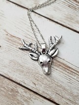 Reindeer Pendant Necklace - Silver Tone - Brand New - £12.70 GBP