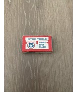 Vtg HYDE TOOLS Single Edge Blades Box w/ 5 NOS Blades Southbridge Massac... - $9.99