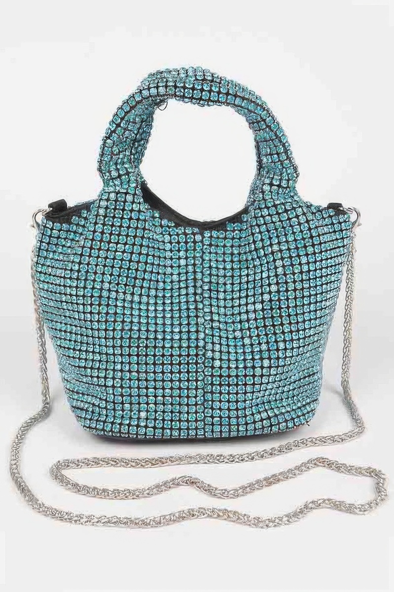 Ovesized Rhinestone Clutch (Clear) - $40.99