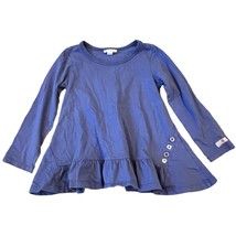 Naartjie Kids Girls Vintage Blue Long Sleeve Tunic Blouse 4 - $14.40