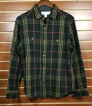 NEW Men&#39;s Flannel Shirt Jacket Old Navy Regular Fit Black Plaid Medium $69 - £21.71 GBP