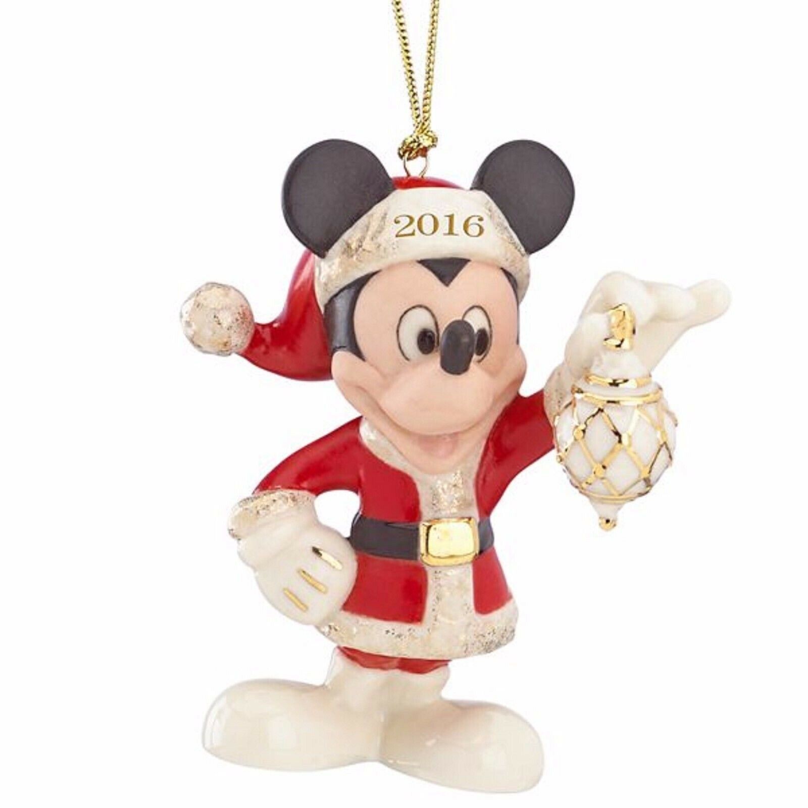 Lenox Disney 2016 Mickey Figurine Ornament Mouse Annual Decorate The Season NEW - $55.00