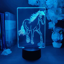 Beautiful Horse 3D Hologram Lamp Elegant Decoration for Office Desktop O... - $11.55+