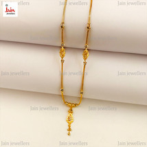 REAL GOLD 18 Kt, 22 Kt Yellow Gold Two Tone Women Necklace Chain 1.23 MM 20 In - £858.84 GBP+