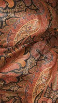 Croscill Black Rust Chintz Medallion Paisley Floral Stripe Scarf Valance... - £19.43 GBP