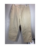 LL Bean Pants Men Tan Beige Classic Chino Blackwatch Flannel Lined Outdo... - $41.98 CAD