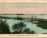 Vtg Cartolina 1924 Tobey Isola Ponte - Monumento Spiaggia Massa Ma Massa... - $38.89