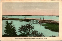 Vtg Cartolina 1924 Tobey Isola Ponte - Monumento Spiaggia Massa Ma Massachusetts - £31.08 GBP